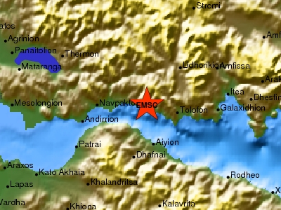 Σεισμός 3,3R στη Ναύπακτο