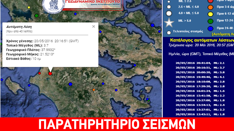 Σεισμός 3.7R κοντά στην Αμαλιάδα