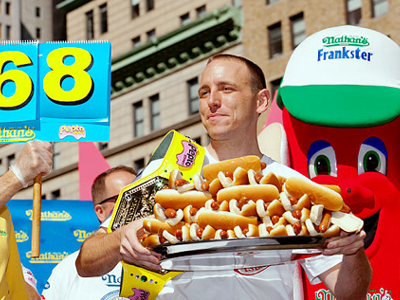 Καταβρόχθισε hot dog σε χρόνο Dt