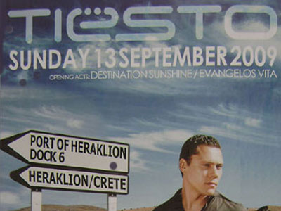 Ο dj Τiesto στην Κρήτη τον Σεπτέμβριο