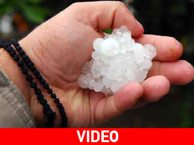 Ισχυρή χαλαζόπτωση χθες στη Σάμο