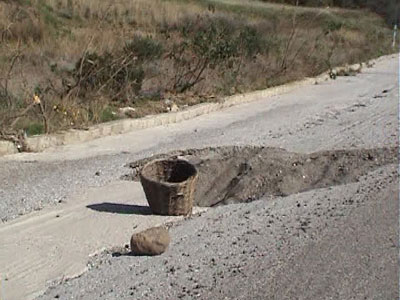 Δρόμος γεμάτος λακκούβες