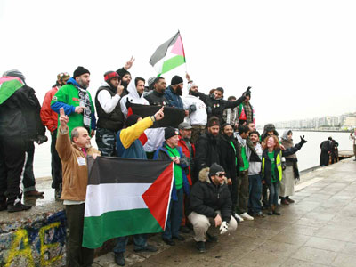 Κομβόι διαμαρτυρίας για την Παλαιστίνη στην Θεσσαλονίκη