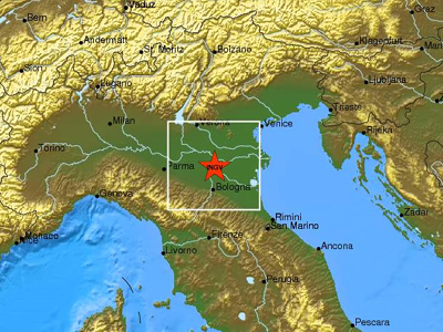 Τέσσερις «μικροί» σεισμοί στην Β. Ιταλία σε 2 ώρες