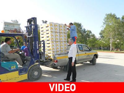 Μοίρασαν 15 τόνους πεπόνια στο Δήμο Περιστερίου