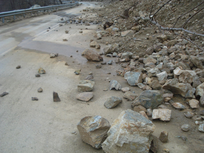 Κατολίσθηση στο οροπέδιο Λασιθίου