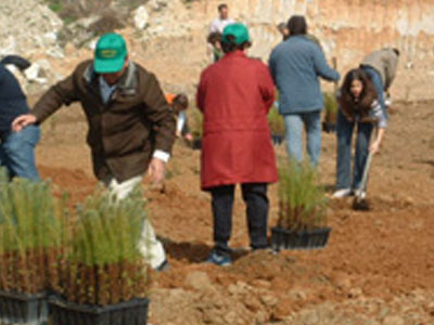 Κάτοικοι και μέλη συλλόγων φυτεύουν δένδρα στην Καβάλα