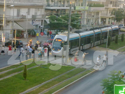 Σύγκρουση τράμ με μοτοσικλετιστή