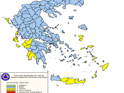 Κίνδυνος εκδήλωσης πυρκαγιάς στo Νομό Ηλείας