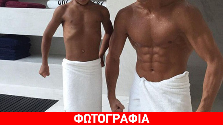 Η επίδειξη μυών του διάσημου άσου των γηπέδων με τον 5χρονο γιο που έγινε viral