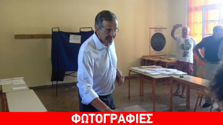 Στην Πύλο μαζί με τον γιο του ψήφισε ο Αντώνης Σαμαράς