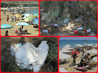 Οι λουόμενοι φεύγουν … τα σκουπίδια τους μένουν!