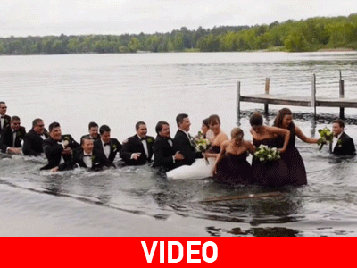 Προβλήτα κατέρρευσε τη στιγμή της γαμήλιας φωτογραφίας