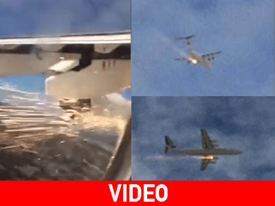 Η δραματική στιγμή ανάφλεξης κινητήρα αεροσκάφους