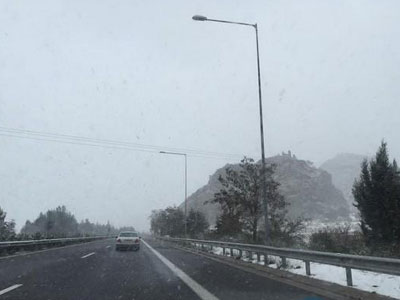 Με αλυσίδες η κυκλοφορία στην Ε.Ο. Καλαμάτας- Σπάρτης