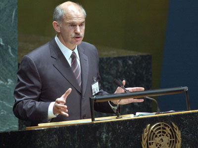 Στην έδρα του ΟΗΕ ο Παπανδρέου