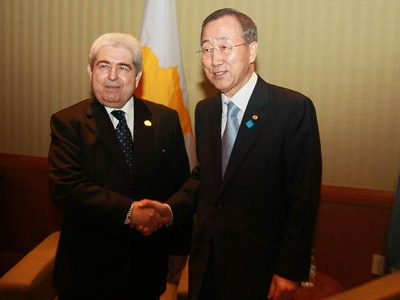 Με Χριστόφια – Ταλάτ συναντάται ο ΓΓ του ΟΗΕ