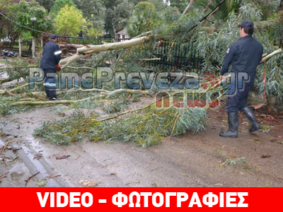 Η «οργή της φύσης» χτύπησε την Πρέβεζα