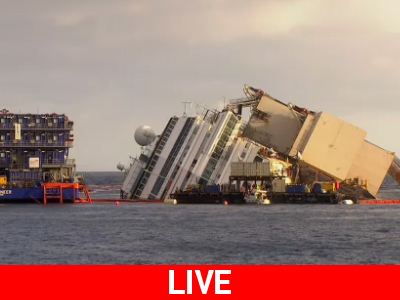 LIVE η ανέλκυση του Costa Concordia