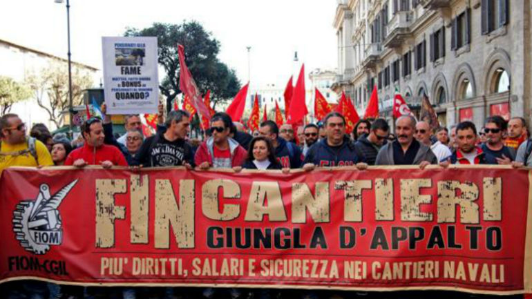 Ιταλία: Δεκάδες χιλιάδες εργαζόμενοι διαδήλωσαν εναντίον της κυβέρνησης Ρέντσι