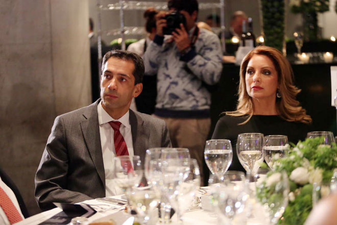 Ο Πρέσβης της Δημοκρατίας του Αζερμπαϊτζάν στην Ελλάδα, κύριος Rahman Mustafayev και η  υφυπουργός πολιτισμού κυρία Άντζελα Γκερέκου