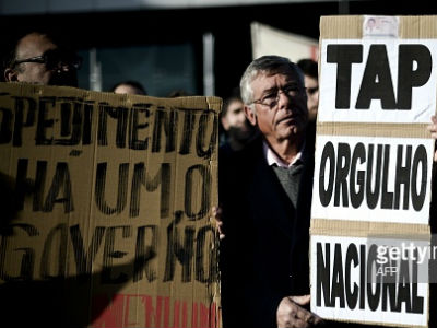 Πορτογαλία: Διαδήλωση κατά της ιδιωτικοποίησης του κρατικού αερομεταφορέα