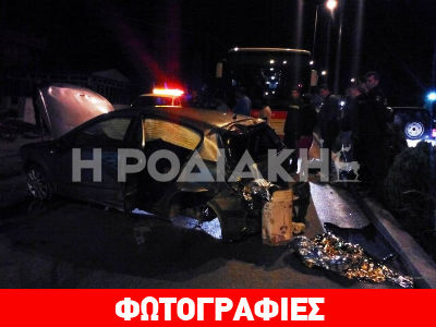 Ρόδος: Οδηγός γλίτωσε από θαύμα