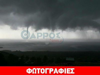 Ανεμοστρόβιλοι και χαλάζι στη Μάνη