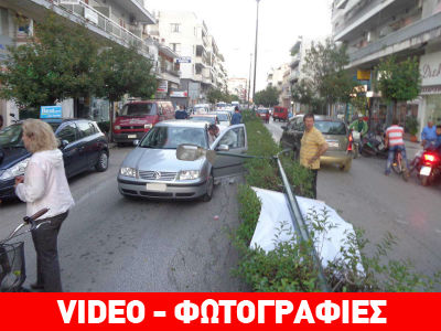 Τρίκαλα: Έριξε κολόνα πάνω σε αυτοκίνητο κι έγινε «καπνός»