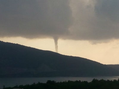 Τρεις υδροστρόβιλοι στον Κυπαρισσιακό κόλπο