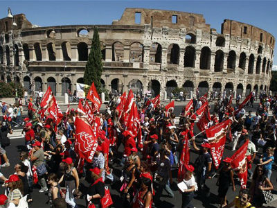 Στους δρόμους οι Ιταλοί για τις αλλαγές στα εργασιακά