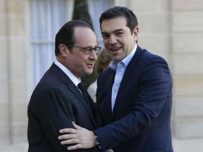 Ολάντ σε Τσίπρα:  «Θα κάνω ό,τι μπορώ για να βοηθήσω την Ελλάδα»