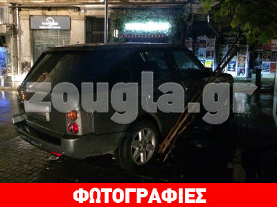 Τζιπ πάρκαρε πάνω σε δέντρο