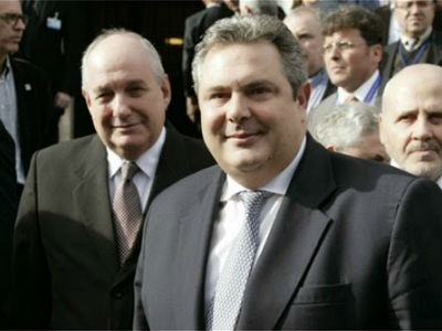 Στα γραφεία των Ανεξάρτητων Ελλήνων ο Πάνος Καμμένος