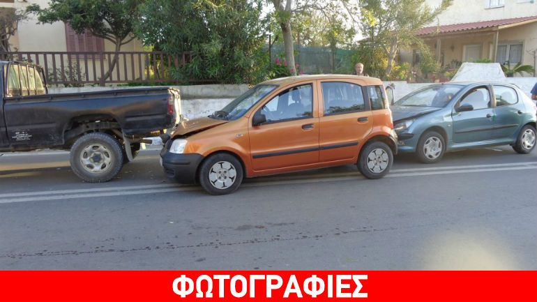Χανιά: Μίνι καραμπόλα τριών οχημάτων