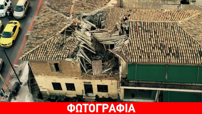 Βύρωνας: Κτήριο καταρρέει… πάνω από τους περαστικούς