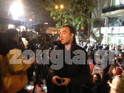 Ο Νίκος Αλιάγας στα γραφεία του ΣΥΡΙΖΑ