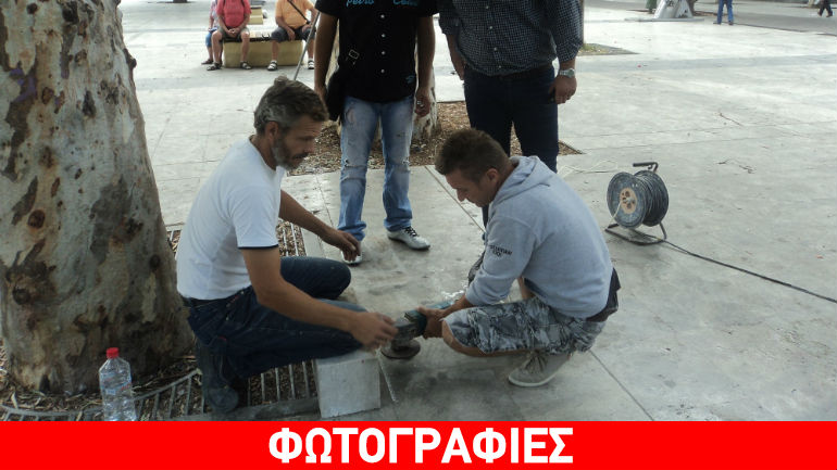 Ηράκλειο: Εργασίες στα μάρμαρα-παγίδα της πλατείας