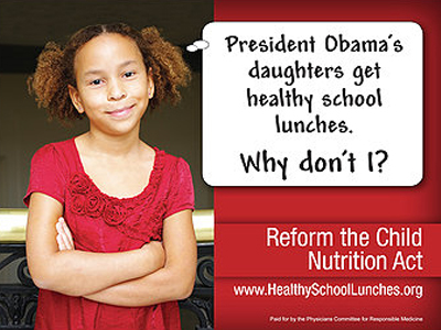 «Τα παιδιά του Obama τρώνε υγιεινά»