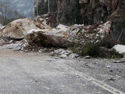 Κατολίσθηση μεταξύ Ηρακλείου και Ρεθύμνου