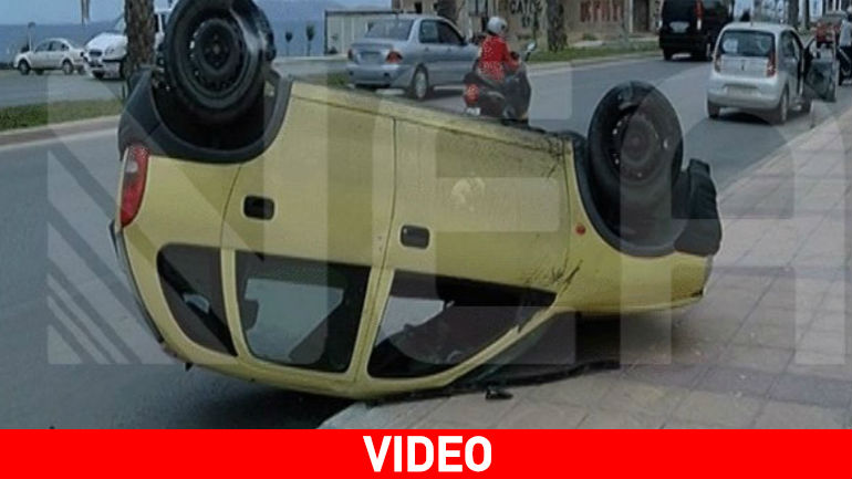 Ηράκλειο: Βγήκε από το αυτοκίνητο… πριν αρχίσει τις τούμπες