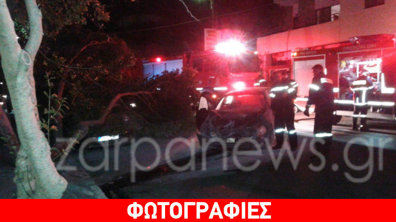 Χανιά: Αυτοκίνητο «καρφώθηκε» σε δέντρο – Στο νοσοκομείο ο οδηγός