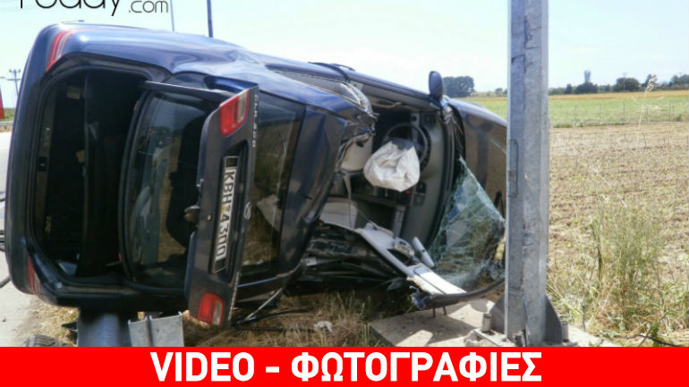 Ξάνθη: Αυτοκίνητο ανετράπη και κατέληξε σε κολόνα