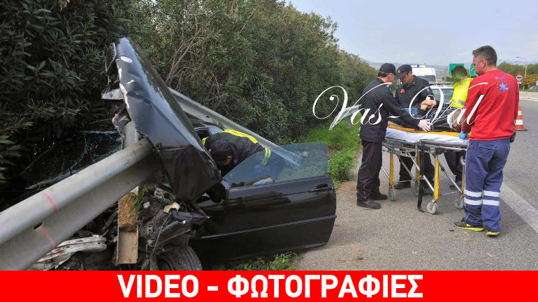 Τροχαίο ατύχημα με δύο τραυματίες στην Εθνική Οδό Κορίνθου – Πατρών