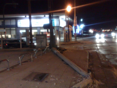 «Τραυματίστηκε» μόνο η… κολώνα