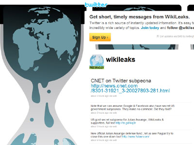 ΗΠΑ εγκαλούν το Twiiter σχετικά με την υπόθεση Wikileaks