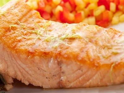 Σολομός με μέλι και ginger