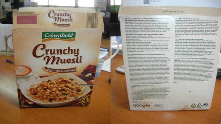 Ανάκληση δημητριακών προγεύματος από τον ΕΦΕΤ