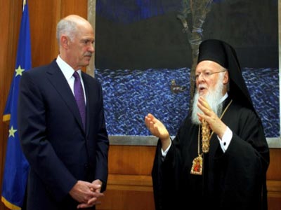 Συνάντηση Παπανδρέου-Βαρθολομαίου στην Κωνσταντινούπολη