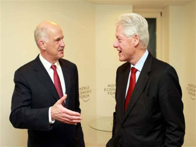 Συνάντηση Παπανδρέου – Μπιλ Κλίντον